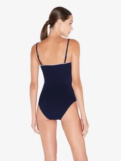 La Perla Bañador Con Aros Y Monograma Marino