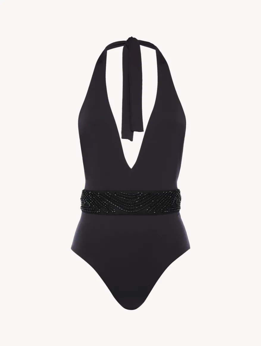 La Perla Bañador De Color Con Cuentas