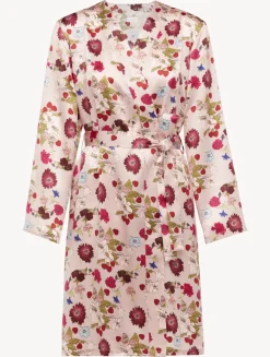 La Perla Bata Corta De Seda Con Estampado De Flores
