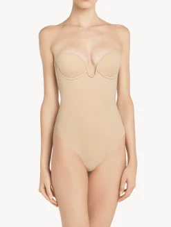 La Perla Body Acolchado Con Aros Y Escote En U Color Leche