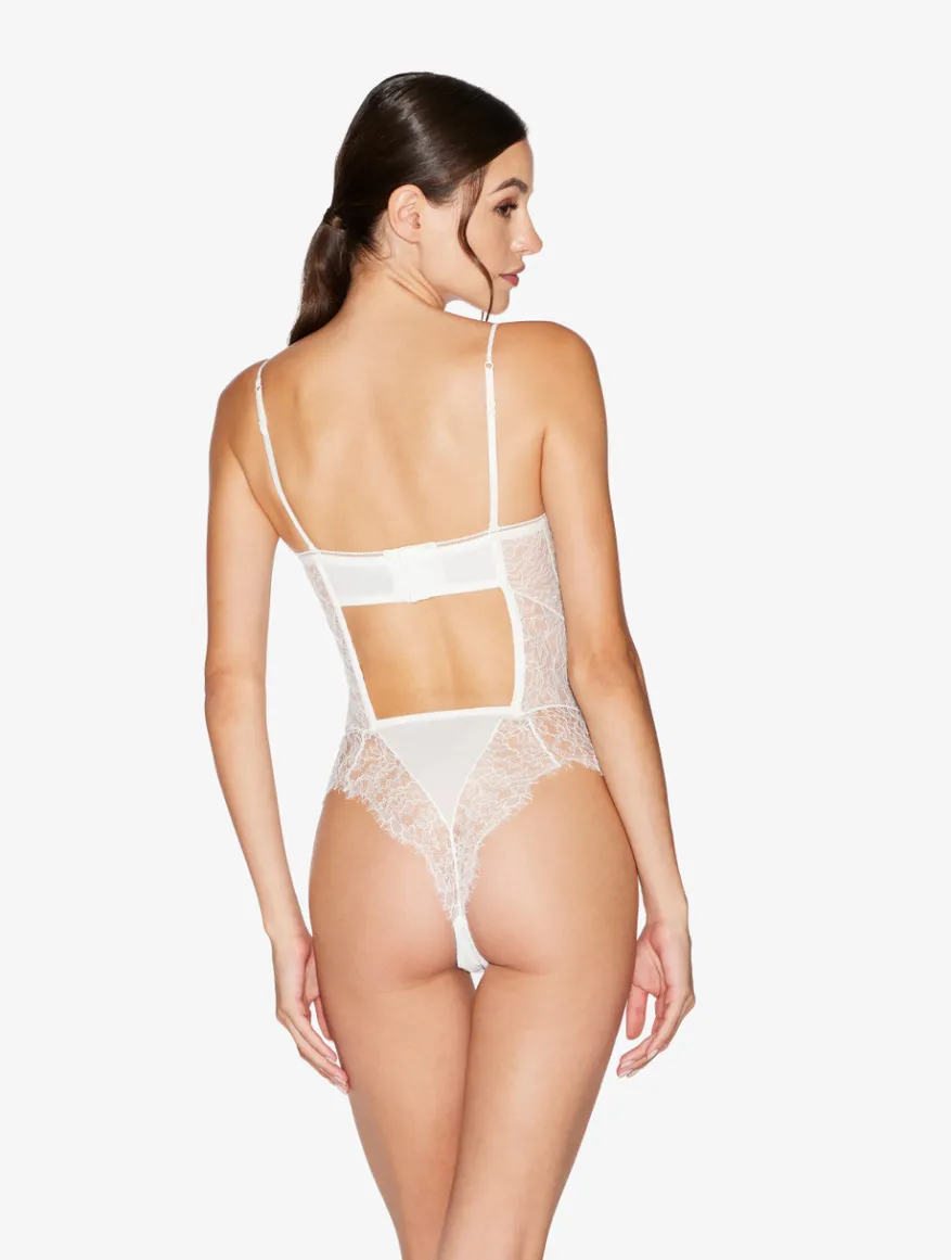 La Perla Body Con Encaje De Color Hueso