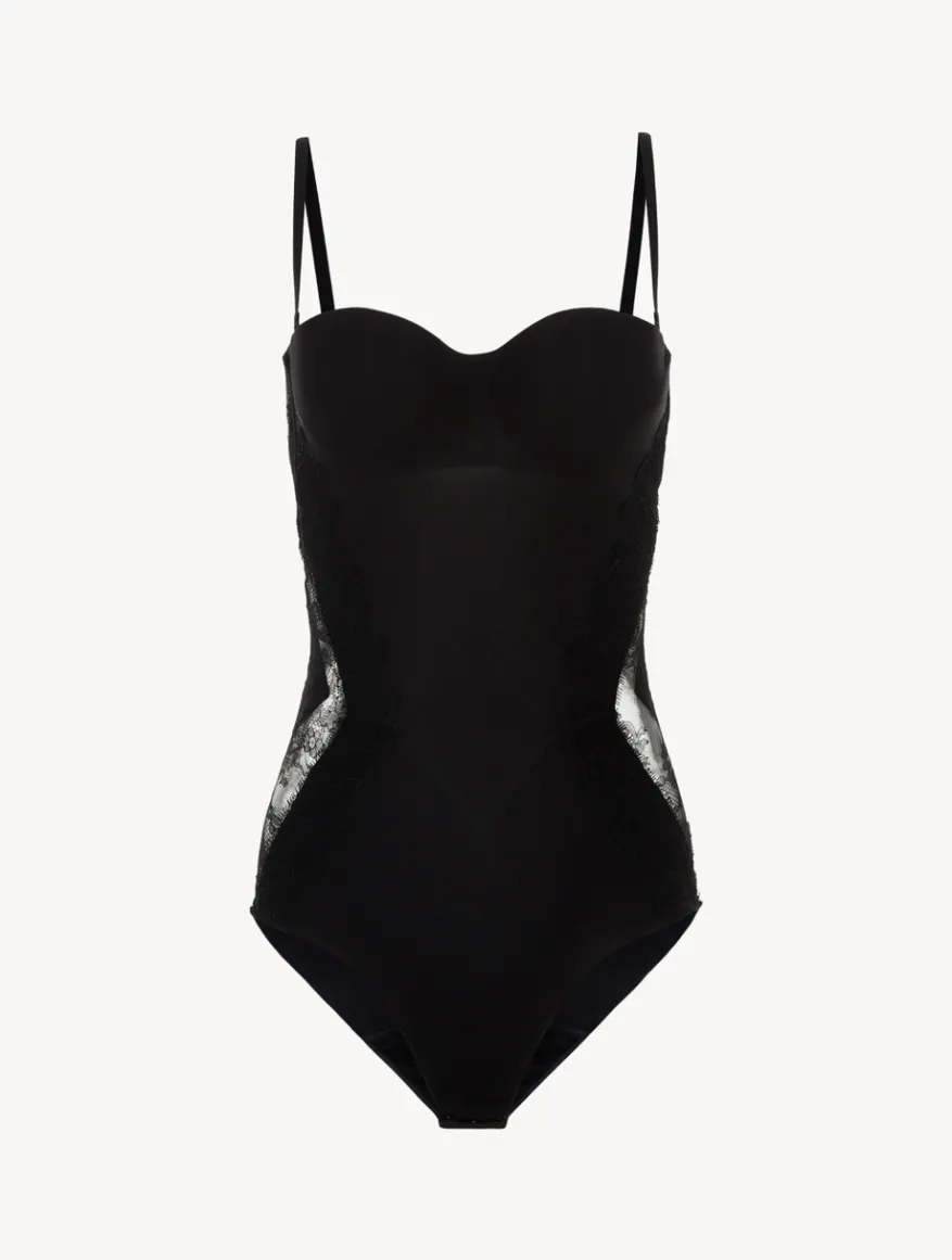 La Perla Body Control Fit De Lycra® Con Encaje Chantilly Color Negro