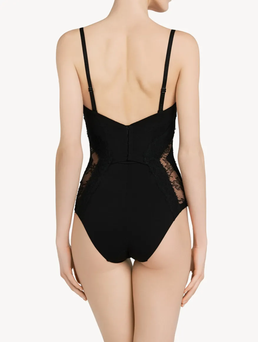 La Perla Body Control Fit De Lycra® Con Encaje Chantilly Color Negro