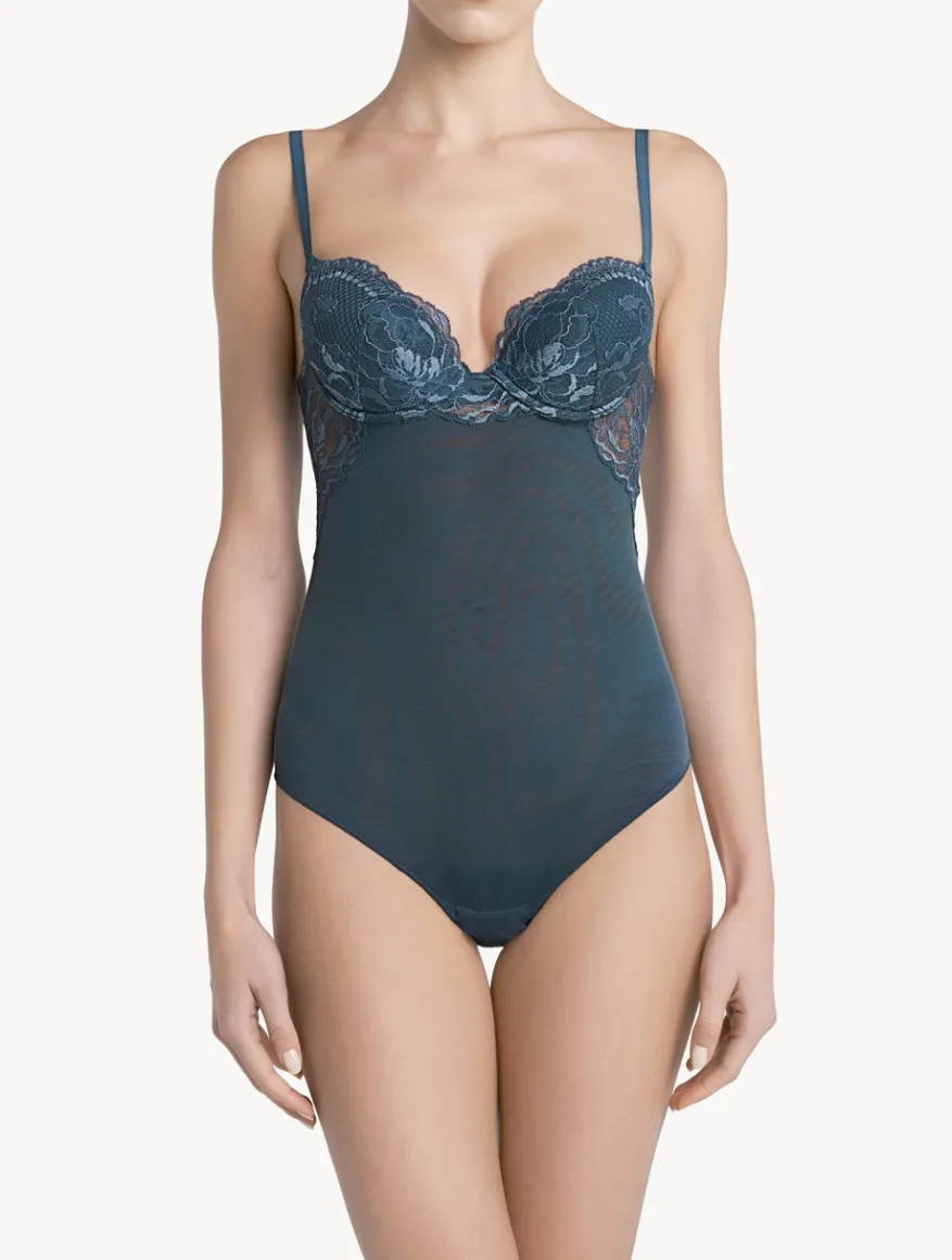 La Perla Body De Encaje Azul Oscuro