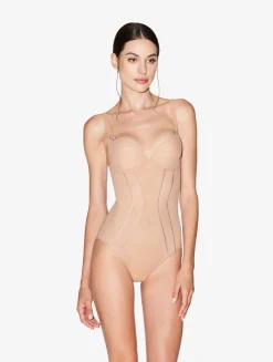 La Perla Body De Tul Elástico Beis