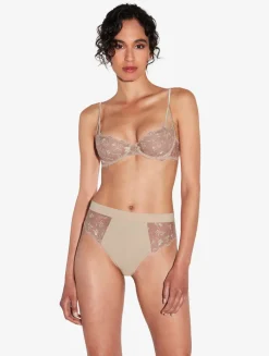 La Perla Braga Alta Halo Y Ivory Nude Con Tul Bordado