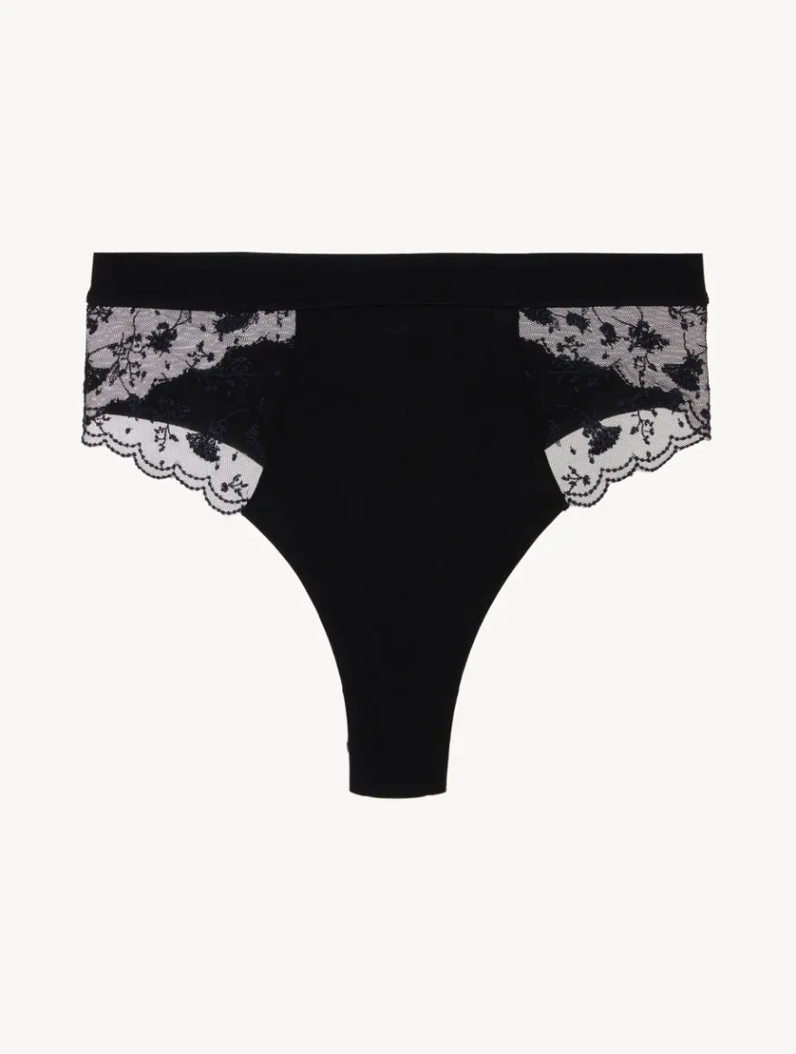 La Perla Braga Alta Onyx Con Tul Bordado