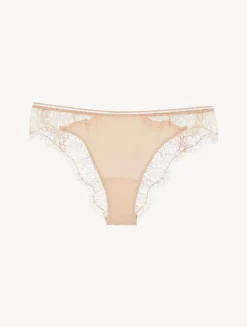 La Perla Braguita Brasileña Con Encaje De Color Rosa Antiguo
