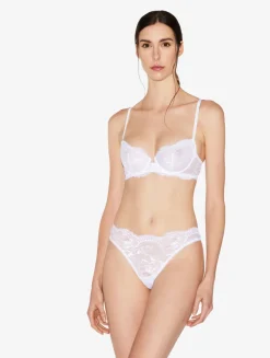 La Perla Braguita Brasileña De Encaje Blanco