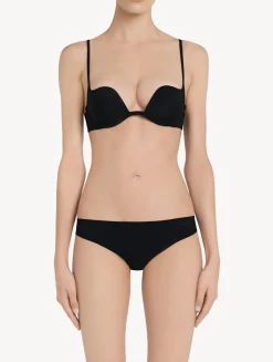La Perla Braguita Brasileña En Lycra Color Negro