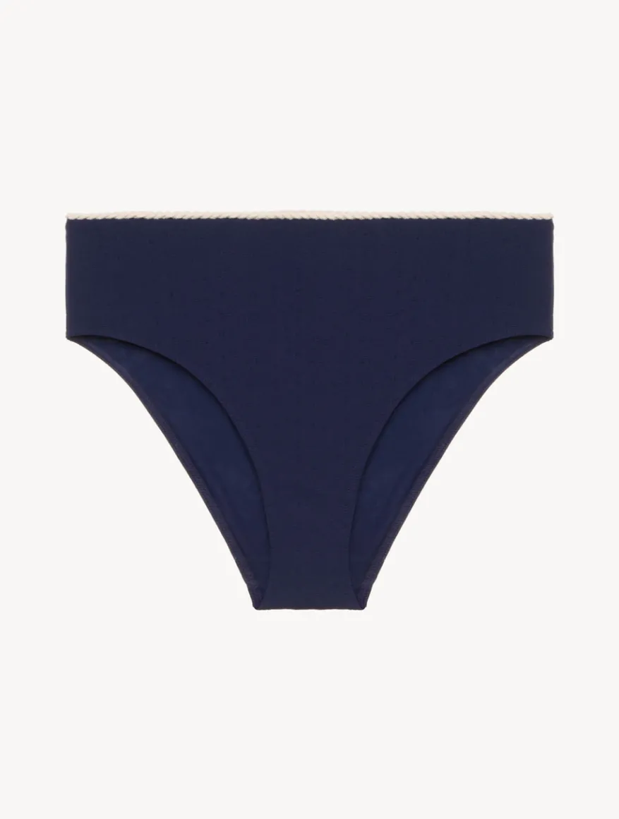 La Perla Braguita De Bikini De Cintura Alta Con Monograma Marino