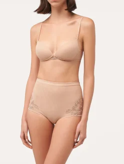 La Perla Braguita De Talle Alto En Tul Elástico Color Arena