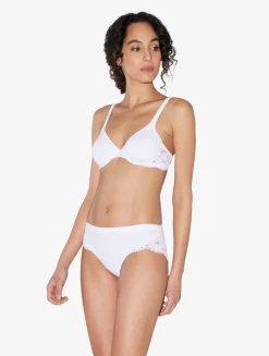 La Perla Braguita Talle Medio De Algodón Blanco