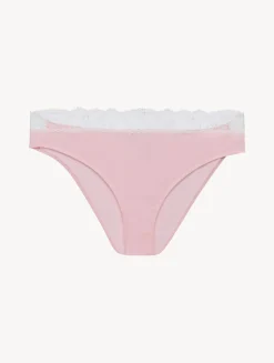 La Perla Braguita Talle Medio De Encaje En Rosa Y Crema