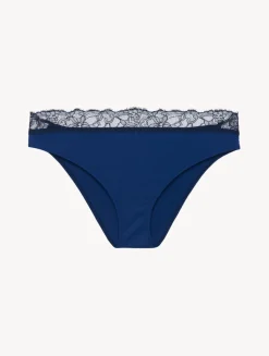 La Perla Braguita Talle Medio De Encaje En Azul Y Negro