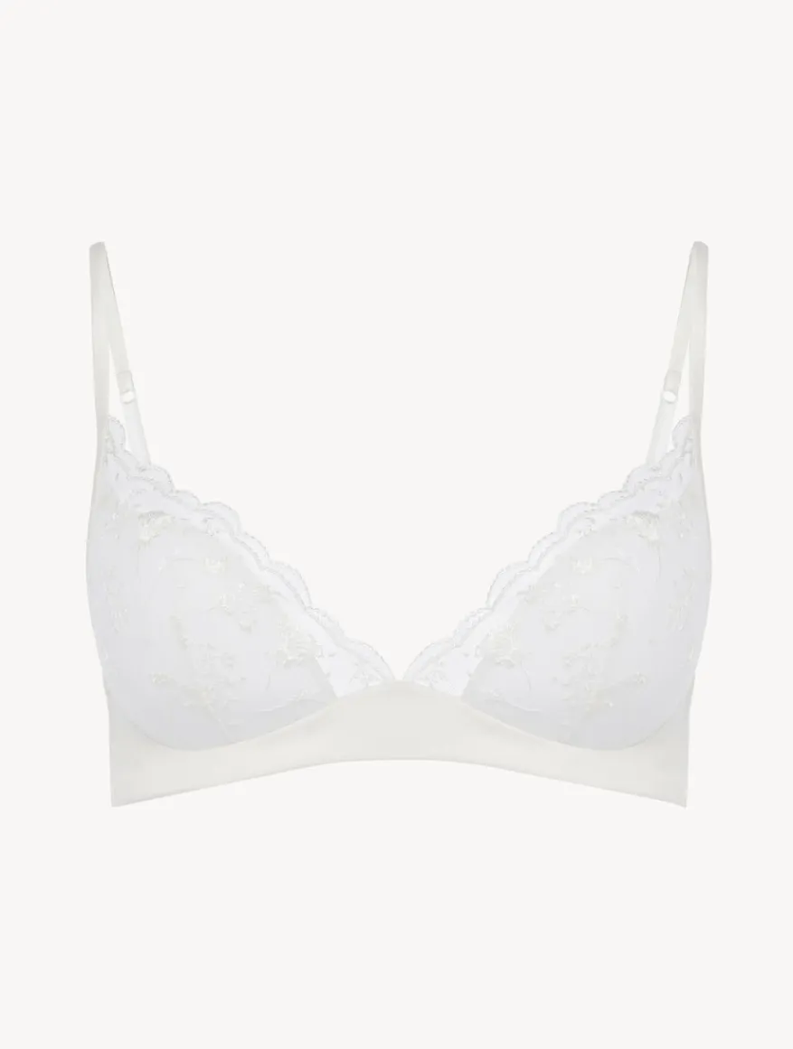 La Perla Bralette Hueso Con Tul Bordado