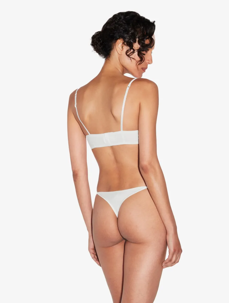 La Perla Bralette Hueso Con Tul Bordado