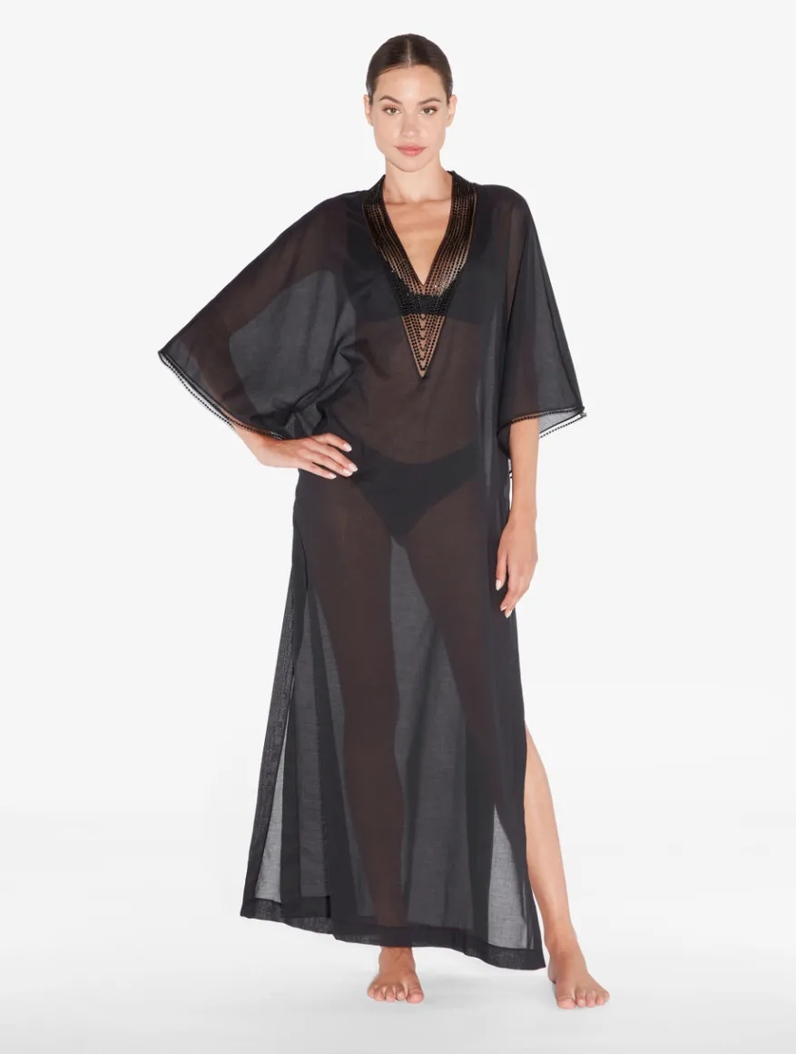 La Perla Caftán De Color Con Cuentas