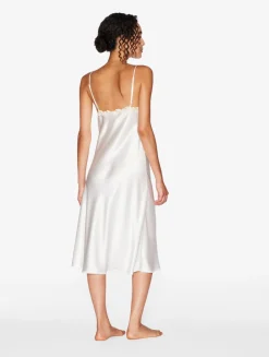 La Perla Camisón Corto De Raso De Seda Con Frastaglio