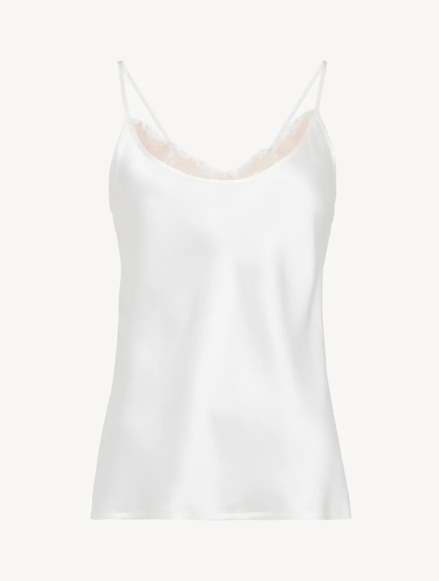 La Perla Camisola De Seda Con Encaje Leavers De Color