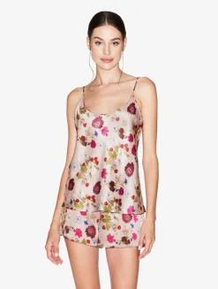 La Perla Camisola De Seda Con Estampado De Flores