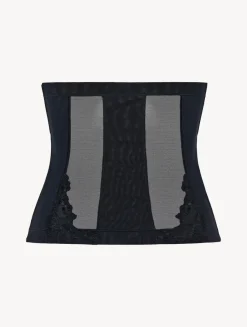 La Perla Corsé De Tul Elástico Negro