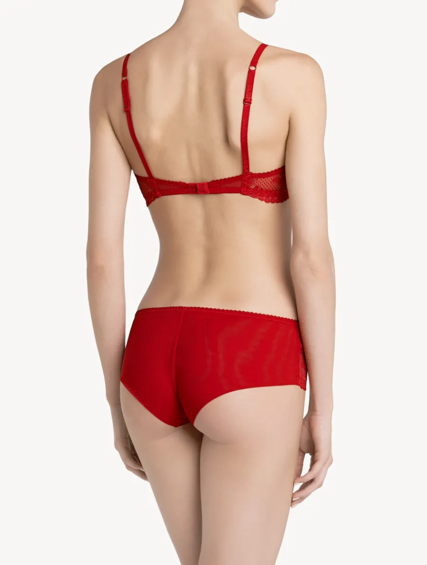 La Perla Culote Tipo Pantalón Corto De Encaje Rojo