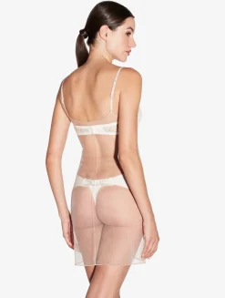 La Perla Enagua Corta De Tul Elástico Rosa Beige Transparente (edición Limitada)