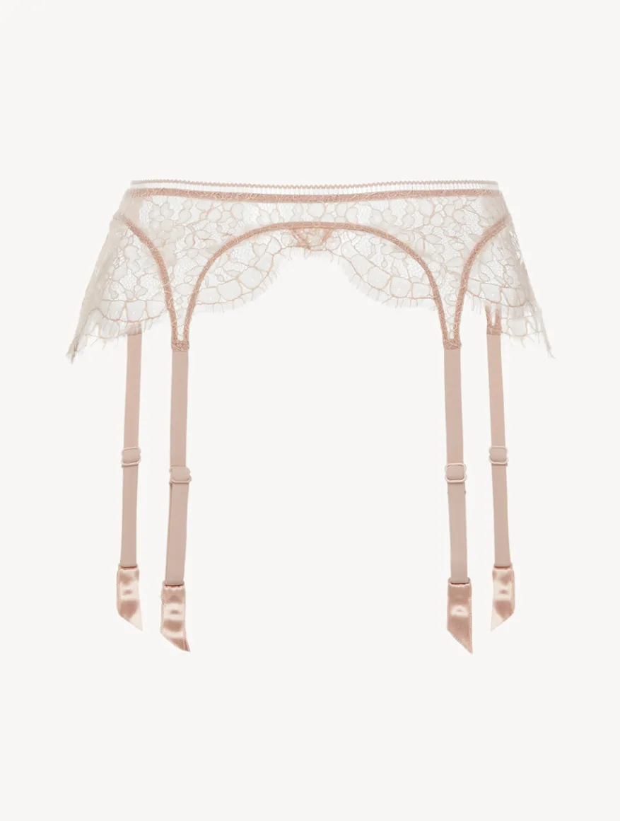 La Perla Liguero Con Encaje De Color Rosa Antiguo