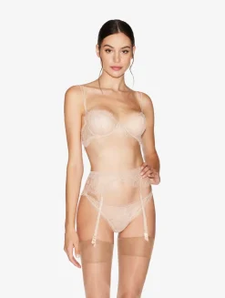 La Perla Liguero Con Encaje De Color Rosa Antiguo