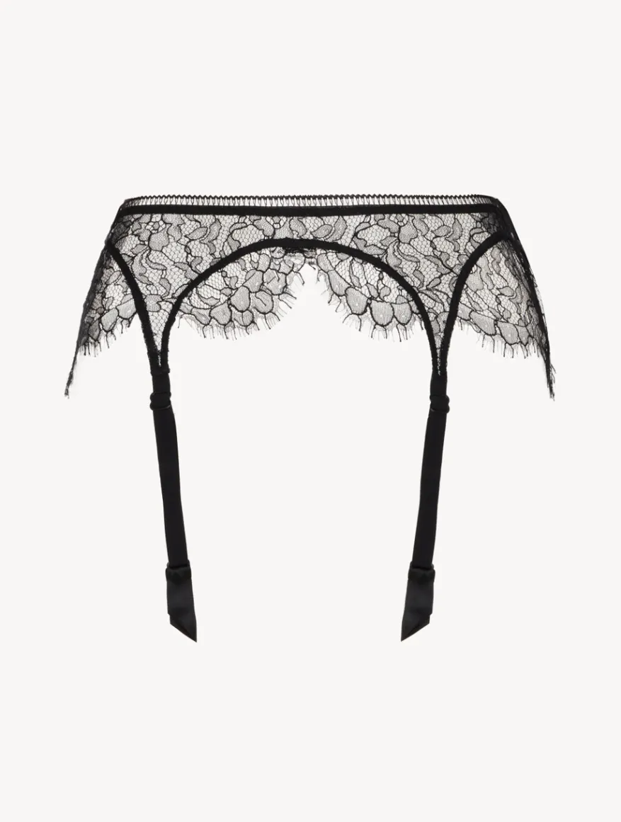 La Perla Liguero Con Encaje De Color Ónix