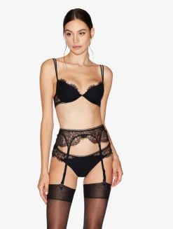 La Perla Liguero Con Encaje De Color Ónix