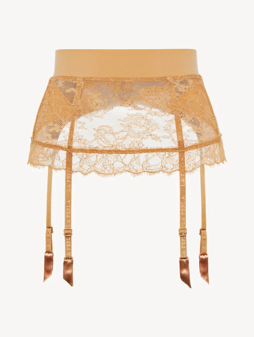 La Perla Liguero Control Fit De Lycra® Con Encaje Chantilly Color Carne