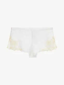 La Perla Pantalón Corto De Pijama Blanco Con Frastaglio Color Marfil