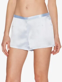 La Perla Pantalón Corto De Pijama De Seda Celeste