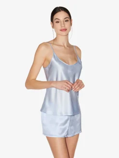 La Perla Pantalón Corto De Pijama De Seda Celeste