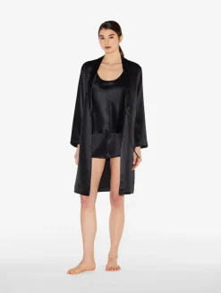La Perla Pantalón Corto De Pijama De Seda Negro