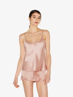 La Perla Pantalón Corto De Pijama De Seda Rosa Empolvado