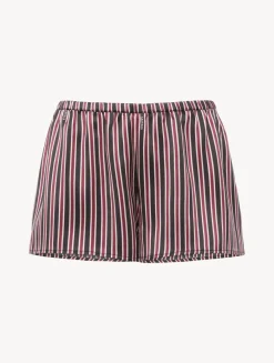 La Perla Pantalón Corto De Pijama De Seda Con Estampado De Rayas