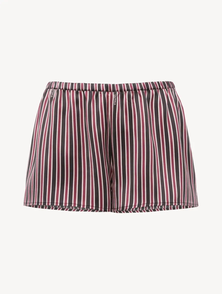 La Perla Pantalón Corto De Pijama De Seda Con Estampado De Rayas