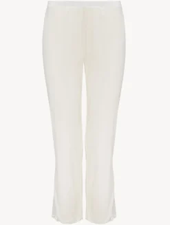 La Perla Pantalón De Pijama En Modal Con Tul Bordado Blanquecino