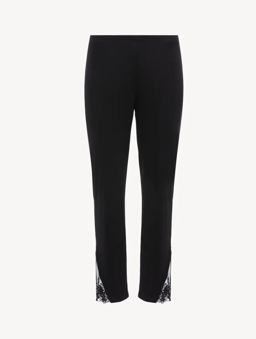 La Perla Pantalón De Pijama En Modal Con Tul Bordado Negro