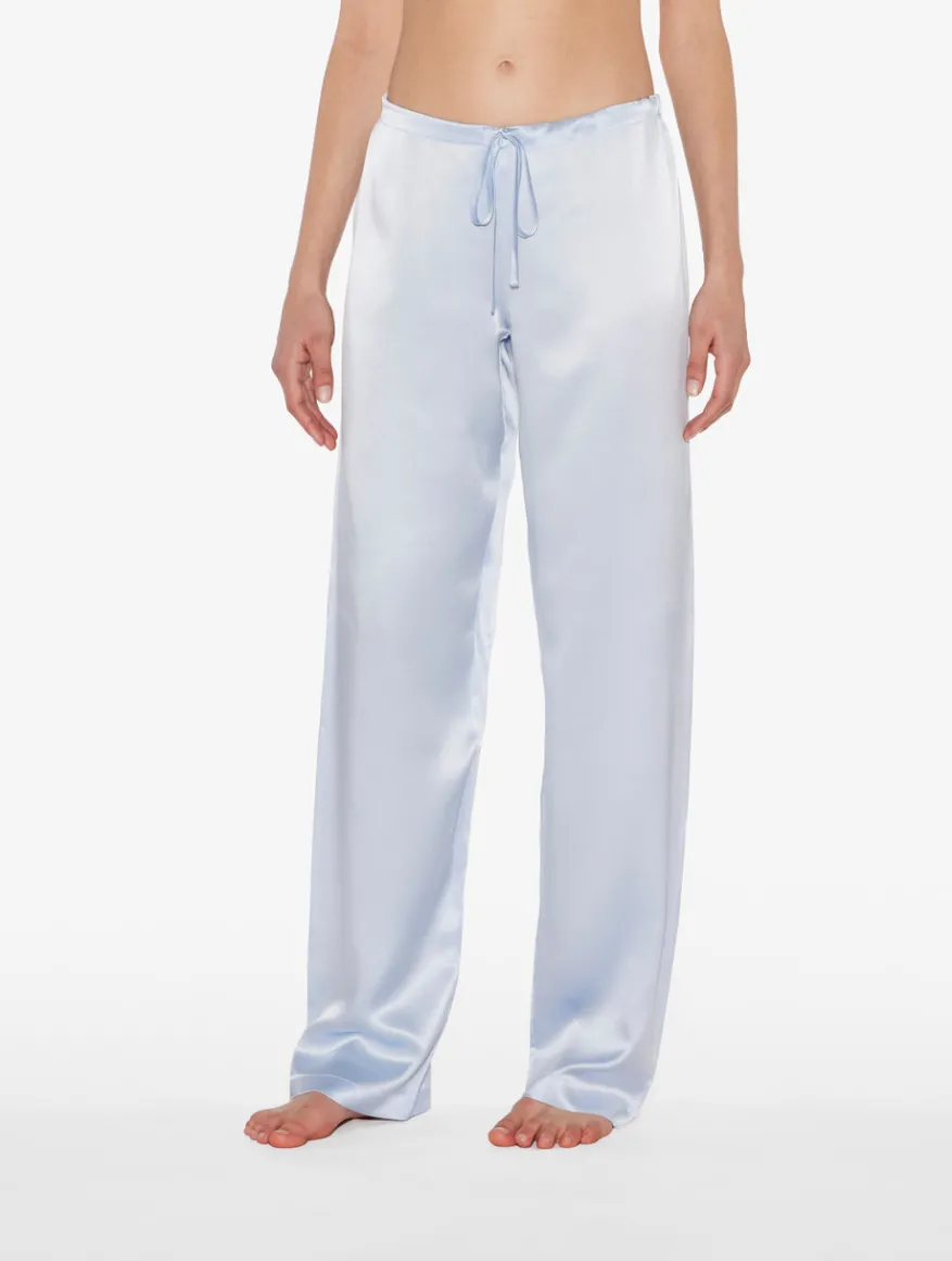 La Perla Pijama De Seda Azul Celeste