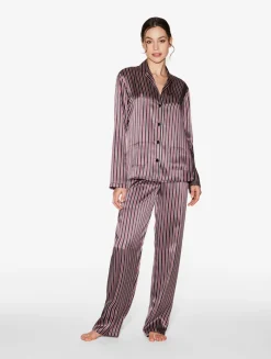 La Perla Pijama De Seda Con Estampado De Rayas