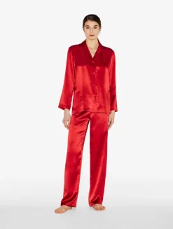 La Perla Pijama De Seda Granate
