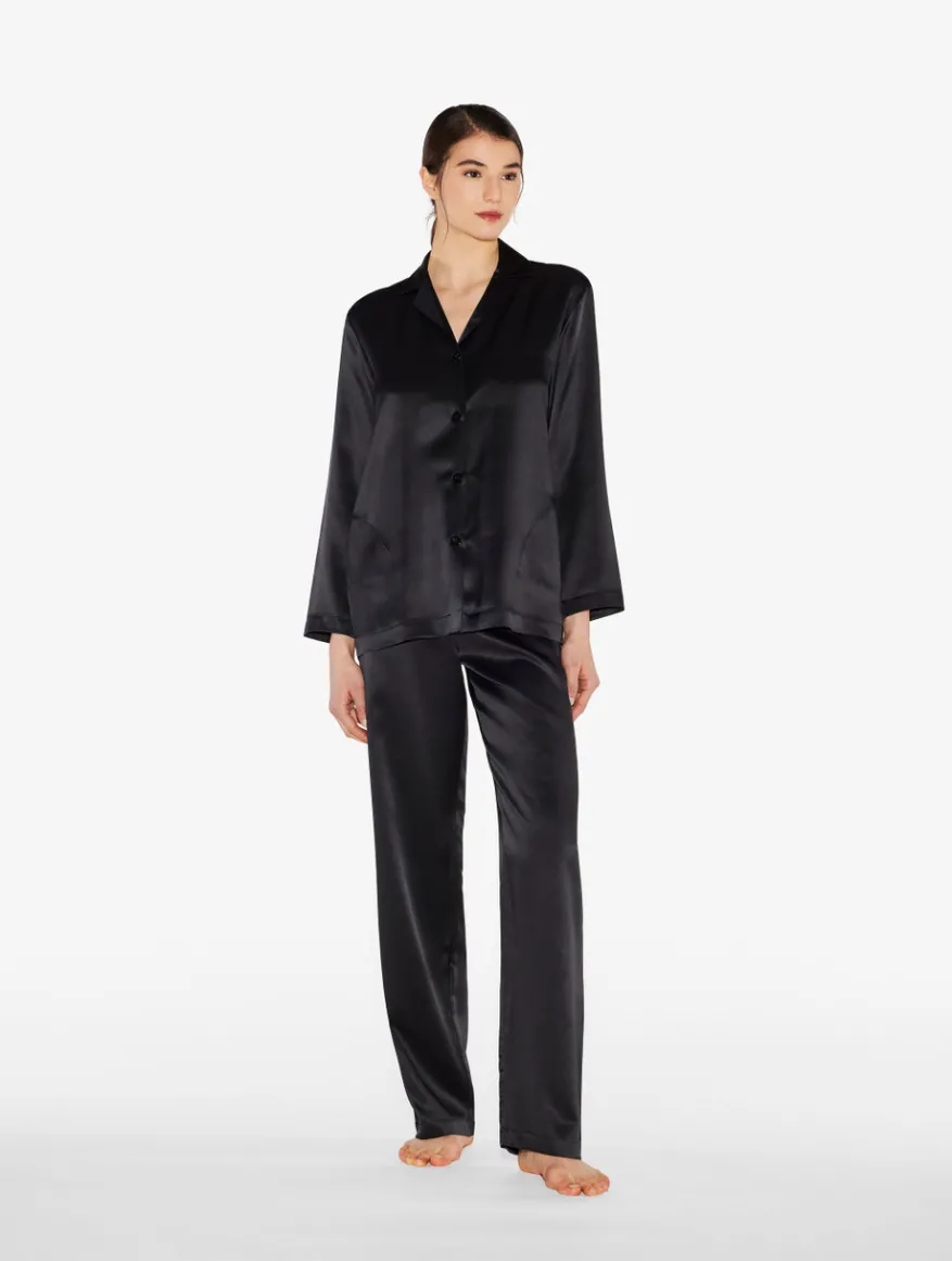La Perla Pijama De Seda Negro