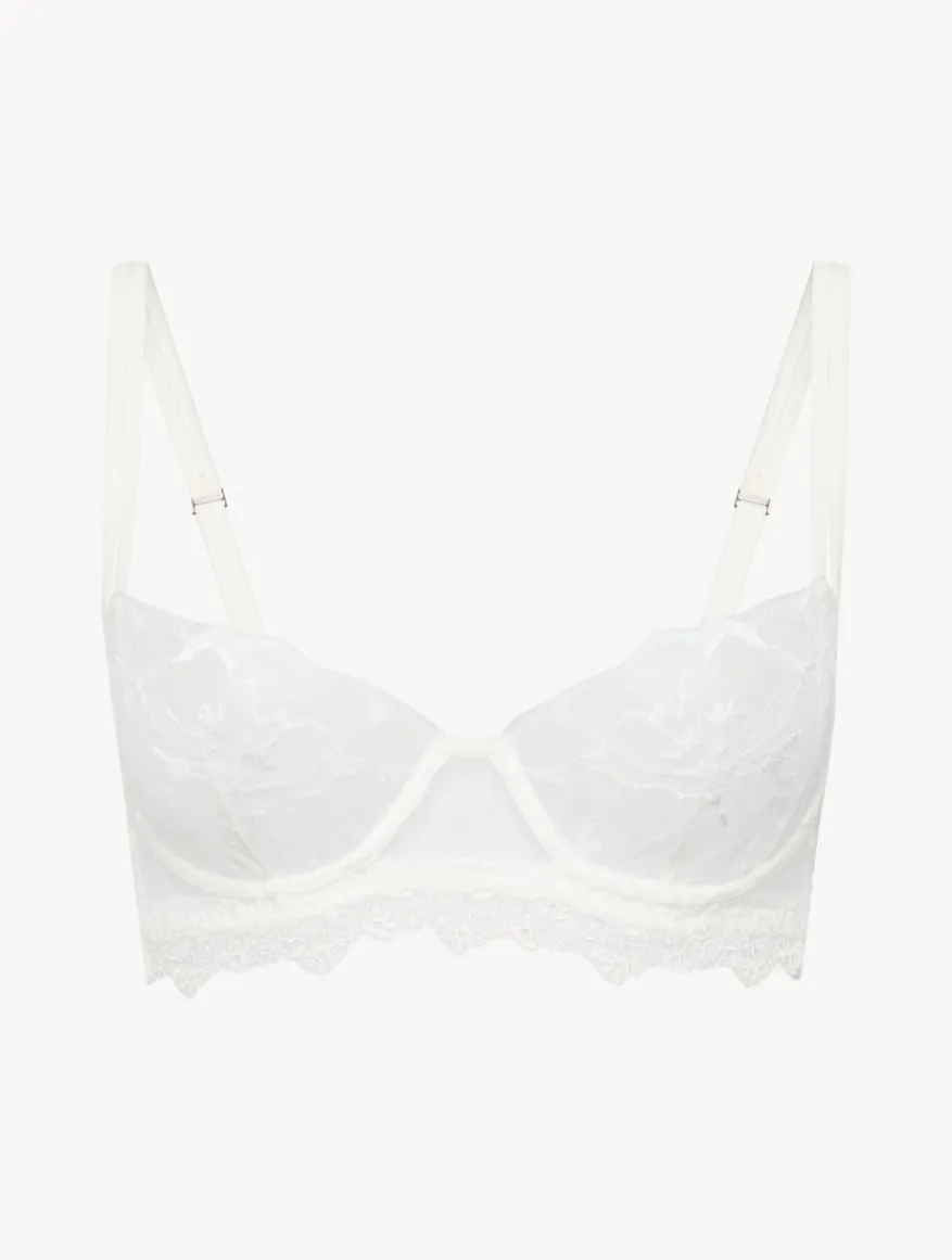 La Perla Sujetador Balconette Con Encaje Leavers De Color Hueso