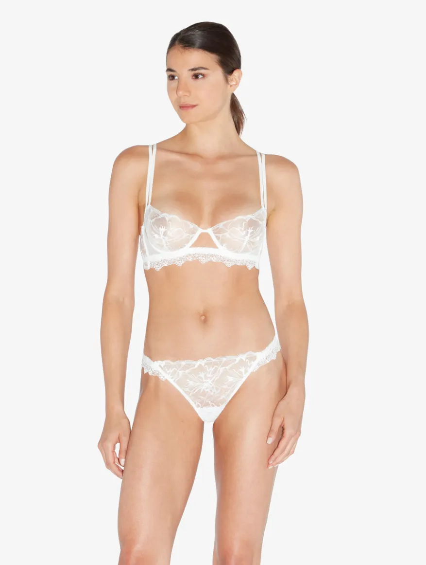 La Perla Sujetador Balconette Con Encaje Leavers De Color Hueso