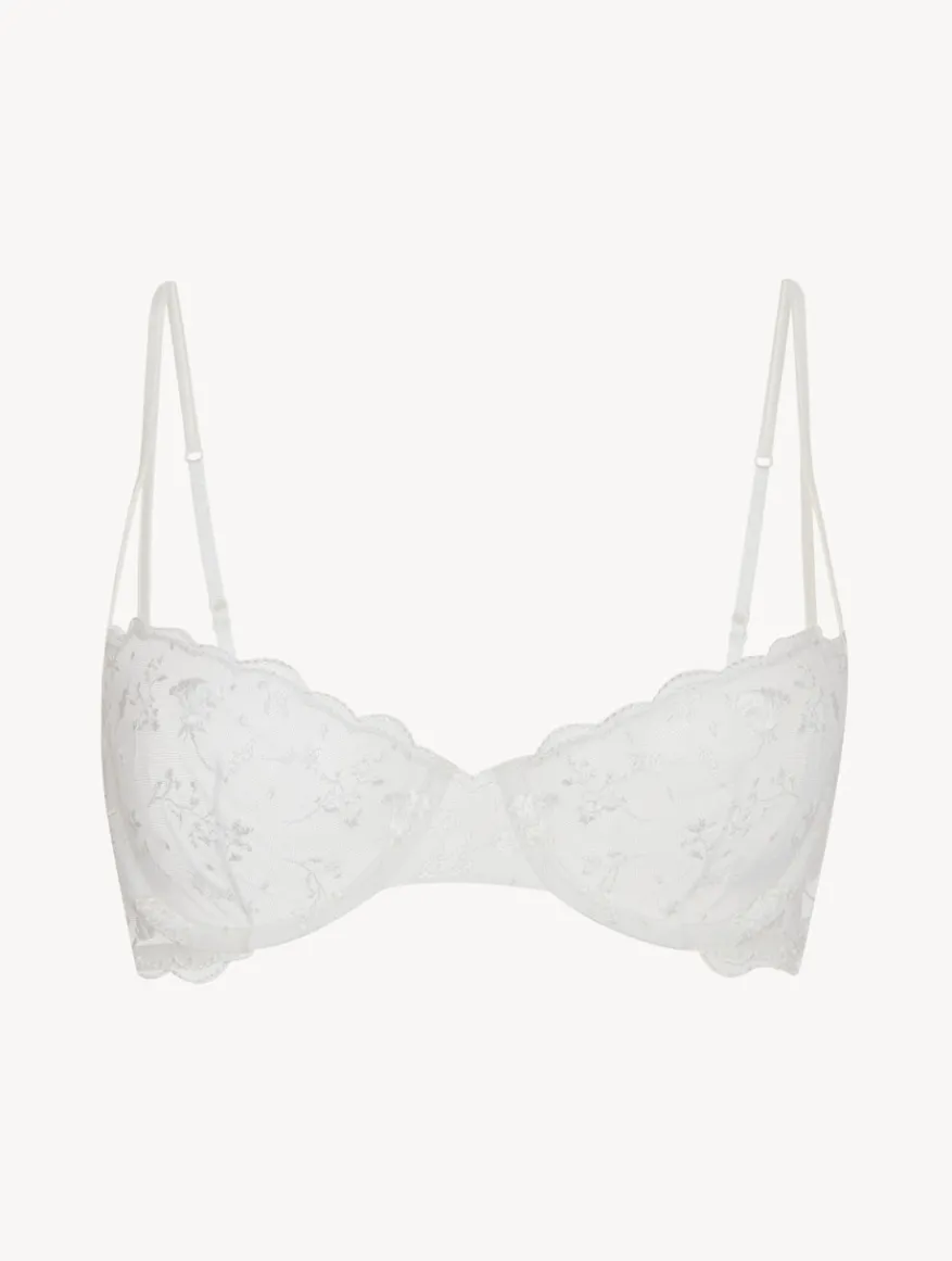 La Perla Sujetador Balconette Hueso Con Tul Bordado