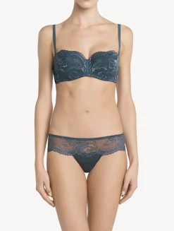 La Perla Sujetador Bandeau De Encaje Azul Oscuro